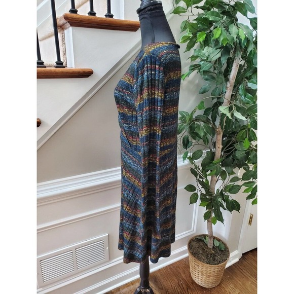 Mossimo Women's Multicolor Polyester V-Neck Long Sleeve Knee Length Dress Size M - Picture 6 of 10